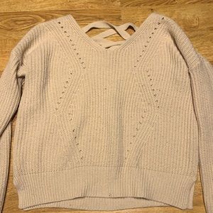 light pink winter sweater